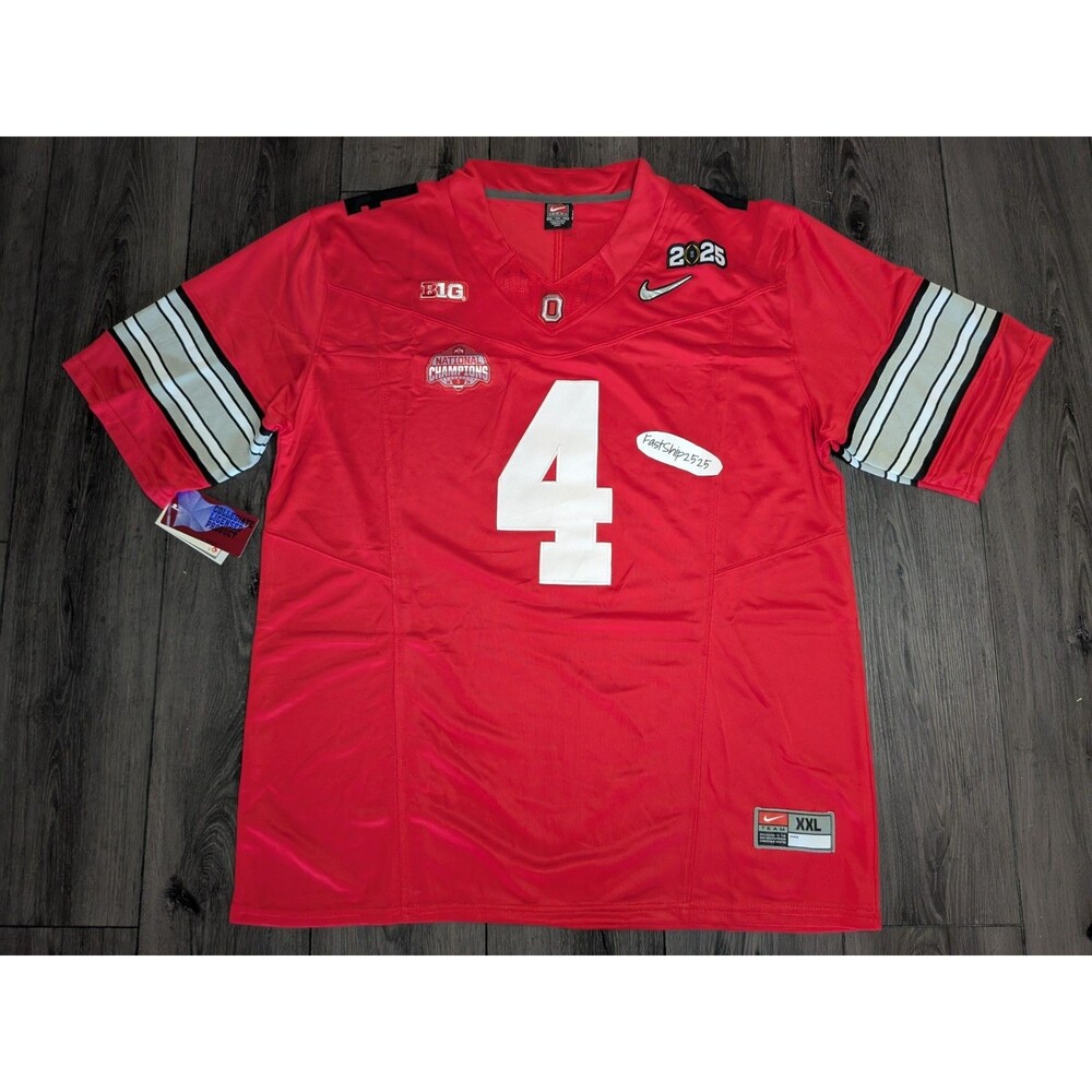 🚨 Jeremiah Smith #4 Ohio State Buckeyes Stitched Heritage 🏈 Jersey Men's 2XL - Picture 1 of 5